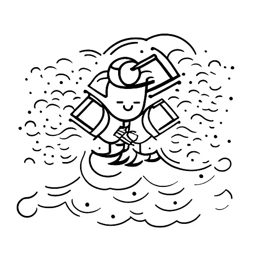 husband and son tattoo design idea