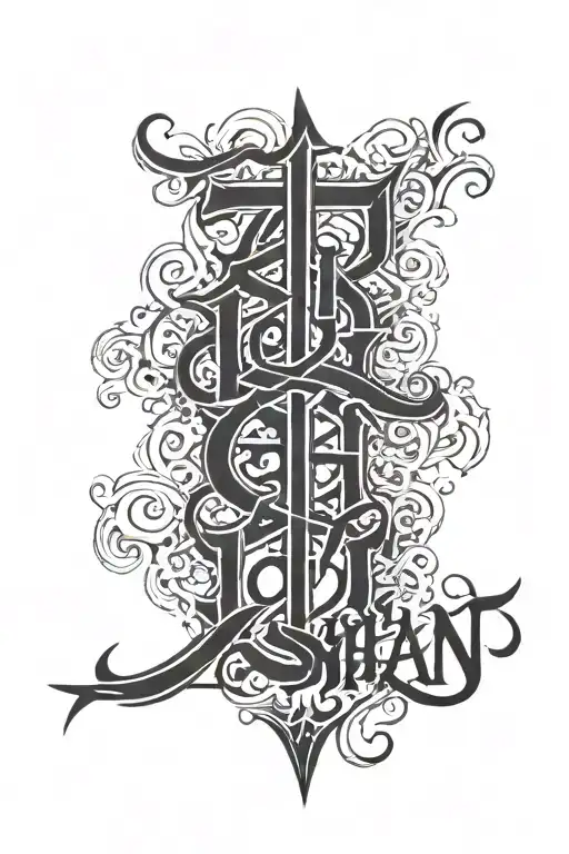 Roshan name written tattoo design idea