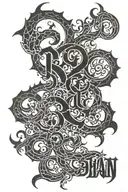 Roshan name written tattoo design idea