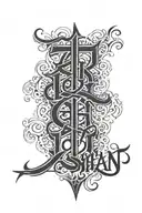 Roshan name written tattoo design idea