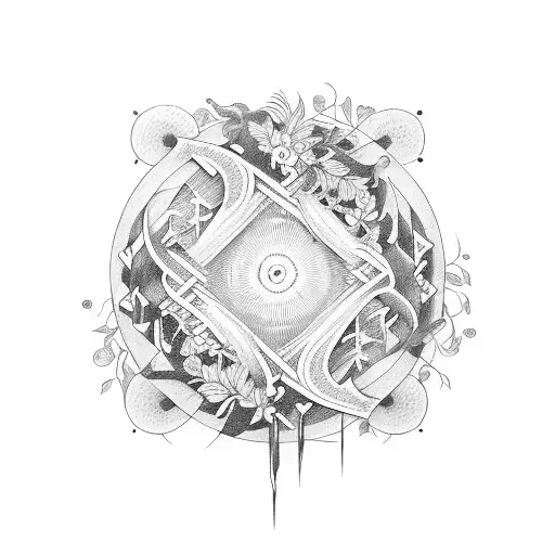 music circle of fifths with vines tattoo design idea