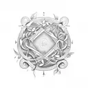 music circle of fifths with vines tattoo design idea