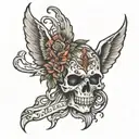 cursed and blessed tattoo design idea