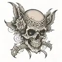 cursed and blessed tattoo design idea