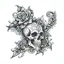 cursed and blessed tattoo design idea