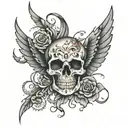 cursed and blessed tattoo design idea