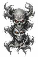 evil tattoo design idea