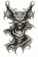 evil tattoo design idea