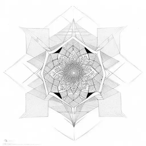 fibonacci sequence, star, line  tattoo design idea