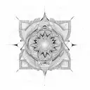 fibonacci sequence, star, line  tattoo design idea