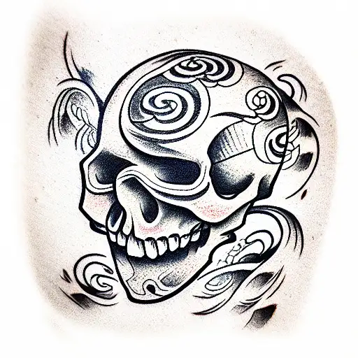 Skull tattoo design idea