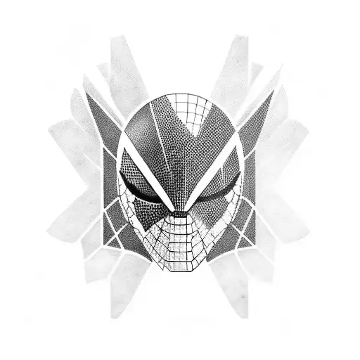 A blackwork tattoo of a mobile phone transforming into a Marvel superhero with LGBT symbols integrated into the design tattoo design idea