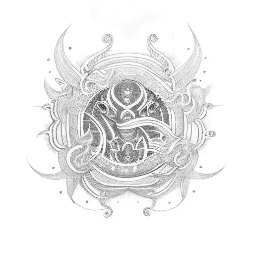 sri lankan and christian inspired tattoo design idea