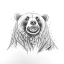 abraham Lincoln riding a grizzly bear holding a bud light tattoo design idea