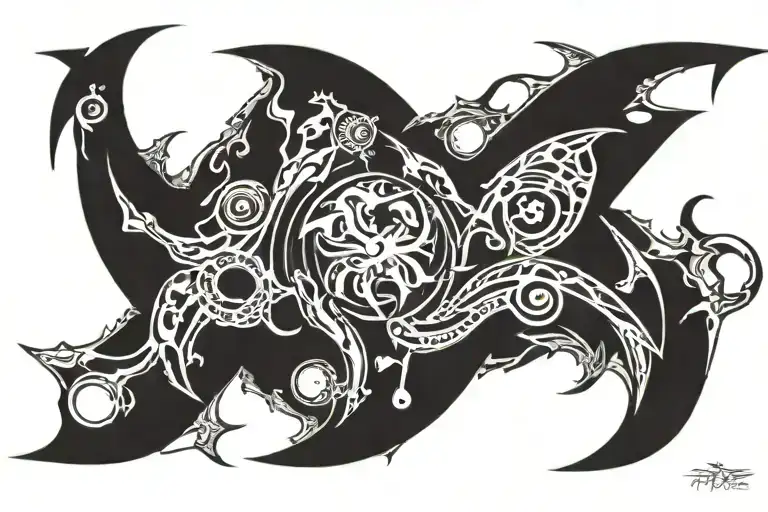 phyrexian symbol tattoo design idea