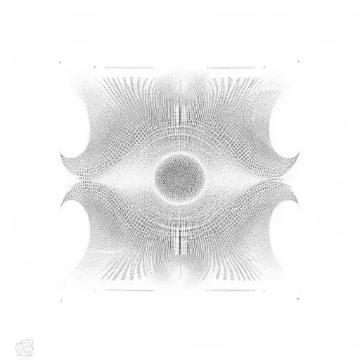 sound waves tattoo design idea