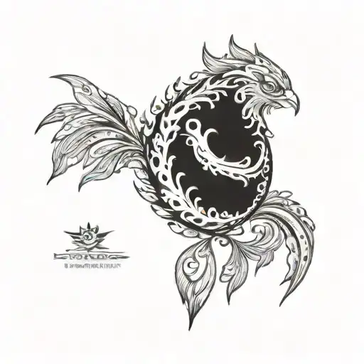 lava egg fenix tattoo design idea