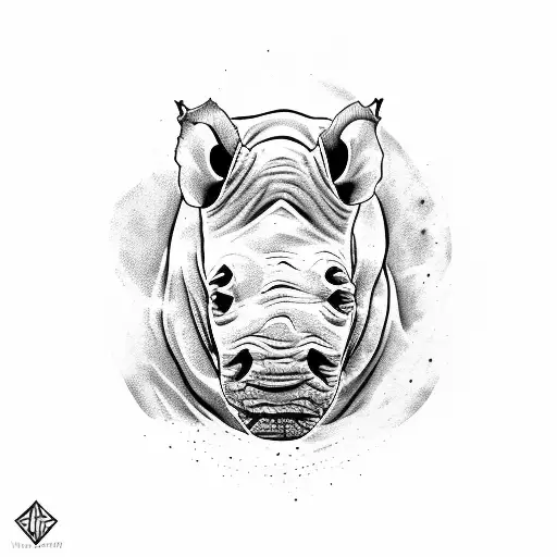 rhino  tattoo design idea