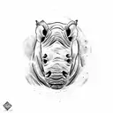 rhino  tattoo design idea