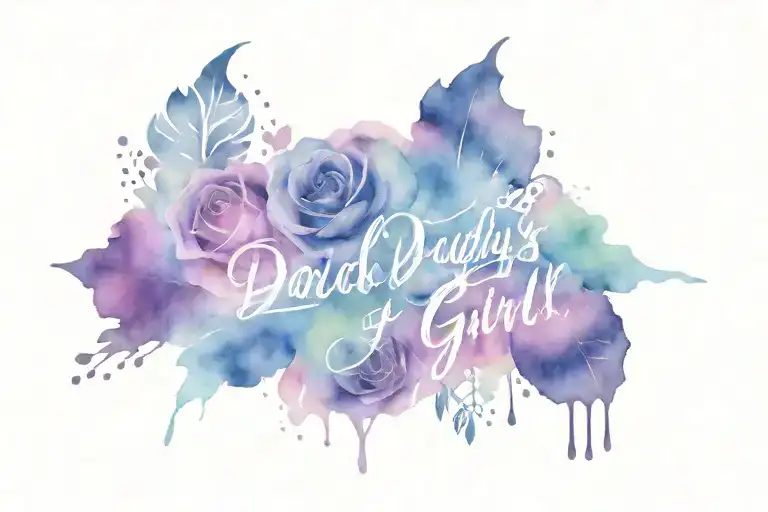 daddys girl tattoo design idea