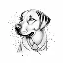 Labrador and shitzu tattoo design idea