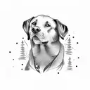 Labrador and shitzu tattoo design idea