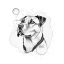 Labrador and shitzu tattoo design idea