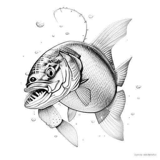 Fishing and a Mustang  tattoo design idea