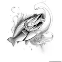 Fishing and a Mustang  tattoo design idea