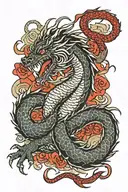 dragon bicep  band tattoo design idea