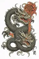dragon bicep  band tattoo design idea