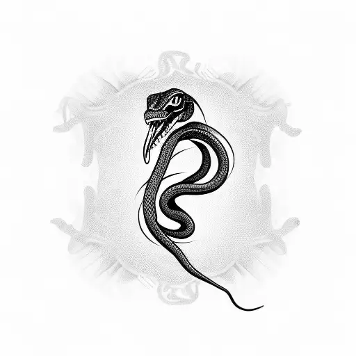 cobra snake around arm tattoo design idea