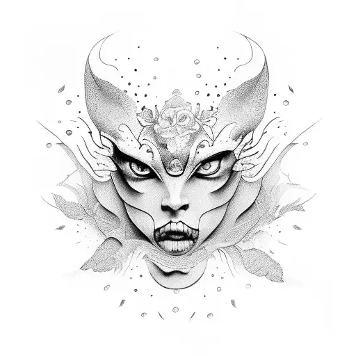 beauty, agony, life tattoo design idea