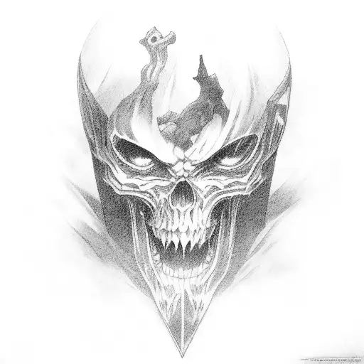 Artistic representation of a Castlevania scene tattoo design idea