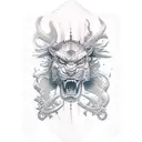 bushido code on the back  tattoo design idea