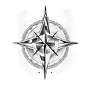 family tree with eagle and compass tattoo design idea