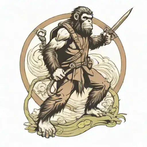 planet of the apes tattoo design idea