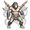 planet of the apes tattoo design idea