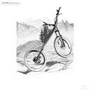 number 43,"this too shall pass",mountain bike, mountains tattoo design idea