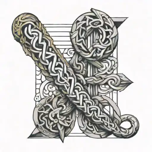 rod of Asclepius tattoo design idea