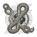 rod of Asclepius tattoo design idea