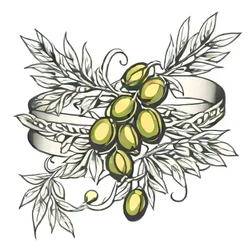 bracelet of Olive trees and leafs   tattoo design idea