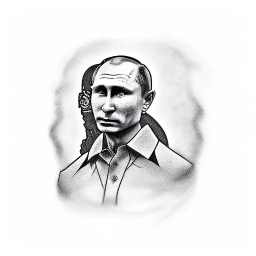 Dead putin tattoo design idea