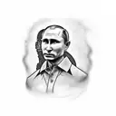 Dead putin tattoo design idea