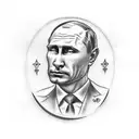Dead putin tattoo design idea