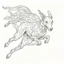 a greyhound chasing a rabbit tattoo design idea