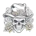 western skull tattoo design idea