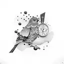 two birds tattoo design idea