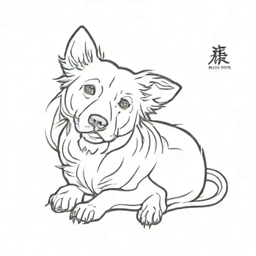 in remembrance of my late dog Mittu tattoo design idea