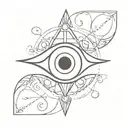 evil eye tattoo design idea